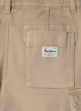 Bermudes Pepe Jeans Gymdigo beige pour enfant