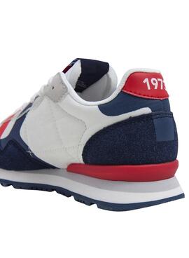 Chaussures Pepe Jeans Brit blanc et bleu marine