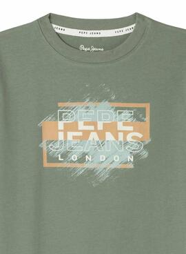 T-shirt Pepe Jeans Jones verte pour enfant