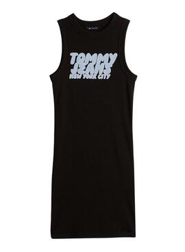 Robe Tommy Jeans Bubble noire pour femme