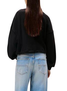 Sweat-shirt Tommy Jeans Tie noir pour femme