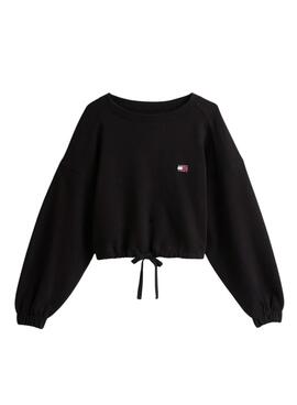 Sweat-shirt Tommy Jeans Tie noir pour femme
