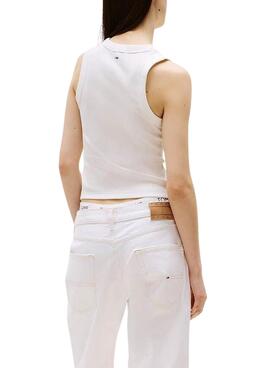 Débardeur Tommy Jeans Bubble blanc pour femme