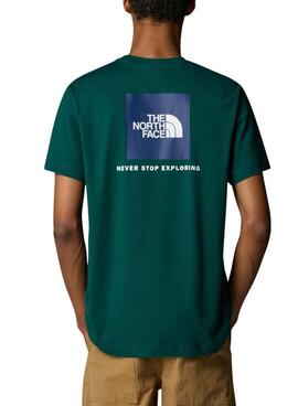 T-shirt The North Face NSE Box verte pour homme.