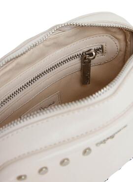 Sac Pepe Jeans Brianae clouté beige pour femme