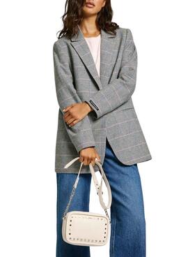 Sac Pepe Jeans Brianae clouté beige pour femme