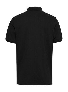 Polo Tommy Jeans Linear noir pour homme