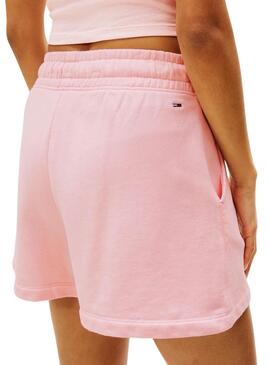 Shorts Tommy Jeans Script rose pour femme