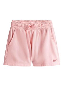 Shorts Tommy Jeans Script rose pour femme