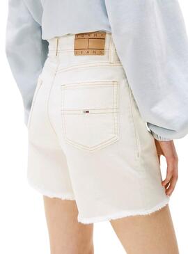 Bermudas Tommy Jeans Mom blanc pour femme