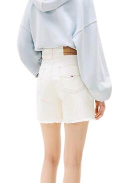Bermudas Tommy Jeans Mom blanc pour femme