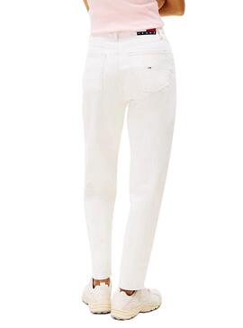 Jean blanc Tommy Jeans Mom pour femme