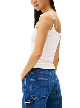 Débardeur Tommy Jeans Strappy blanc pour femme