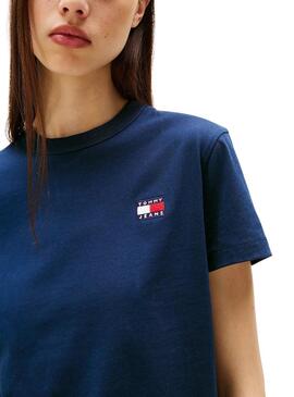 T-shirt Tommy Jeans Badge bleu pour femme