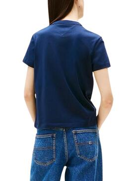 T-shirt Tommy Jeans Badge bleu pour femme