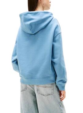 Sweatshirt Tommy Jeans Badge bleu pour femme