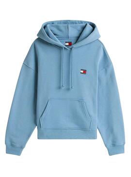 Sweatshirt Tommy Jeans Badge bleu pour femme