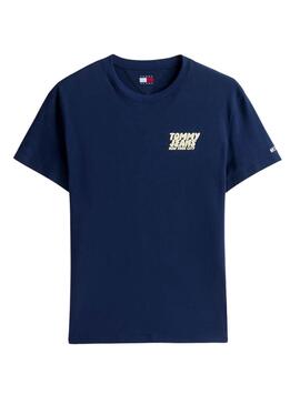 T-shirt Tommy Jeans Bubble bleue pour homme