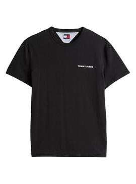 T-shirt Tommy Jeans Slanted noir pour homme