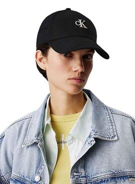 Casquette Calvin Klein Monogramme brodé noir pour femme