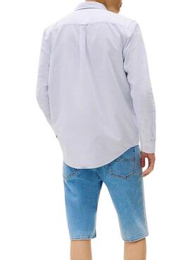 Chemise Tommy Jeans Oxford bleue pour homme