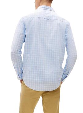Chemise Tommy Jeans Poplin bleu clair pour homme