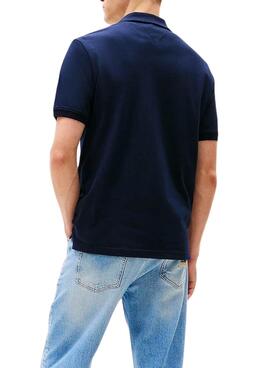 Polo Tommy Jeans Linear marine pour homme