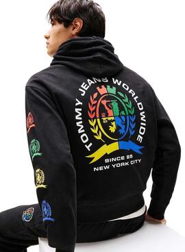 Sweat-shirt Tommy Jeans Varsity noir pour homme