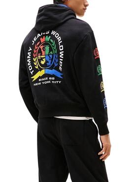 Sweat-shirt Tommy Jeans Varsity noir pour homme