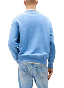 Sweatshirt Tommy Jeans Paisley crew bleue pour homme