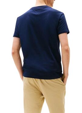 T-shirt Tommy Jeans Signature bleu marine pour homme