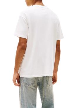 T-shirt oversize Tommy Jeans Paisley blanc pour homme