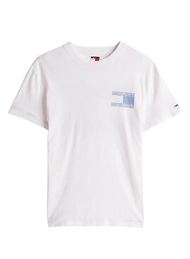 T-shirt Tommy Jeans Paisley blanc pour homme