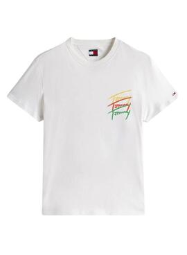 T-shirt Tommy Jeans Twisted blanc pour homme