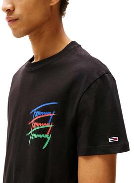 T-shirt Tommy Jeans Twisted noir pour homme