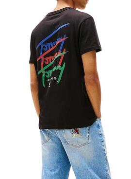 T-shirt Tommy Jeans Twisted noir pour homme
