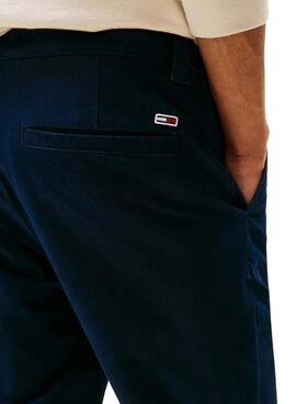 Pantalon chinois Tommy Jeans Austin bleu marine pour homme