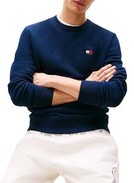 Sweat-shirt Tommy Jeans Badge bleu marine pour homme