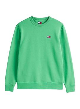 Sweat à capuche Tommy Jeans Badge vert pour homme