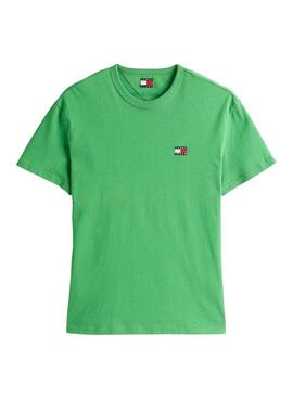 T-shirt Tommy Jeans Badge verte pour homme