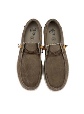 Chaussures Walkin Pitas Wallabi bleu toasté pour hommes