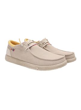 Chaussures Walkin Pitas Deck beige pour hommes.