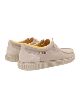 Chaussures Walkin Pitas Deck beige pour hommes.