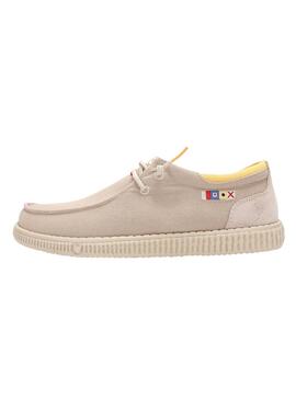 Chaussures Walkin Pitas Deck beige pour hommes.