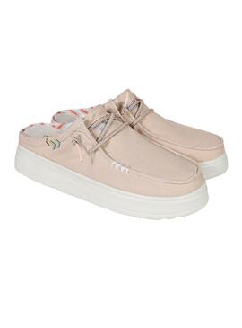 Sabots Walkin Pitas Caparica rose pour femme
