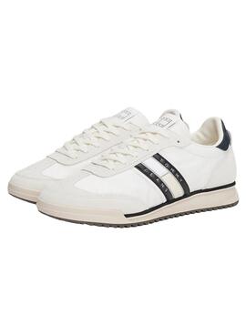 Baskets Tommy Jeans Retro blanc et noir pour homme