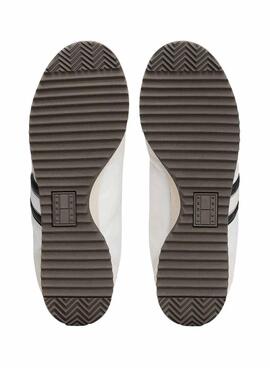 Baskets Tommy Jeans Retro blanc et noir pour homme