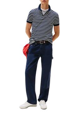 Baskets Tommy Jeans Retro blanc et noir pour homme