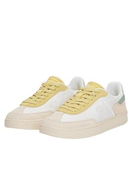 Sneakers Tommy Jeans Heritage pastel pour femme.