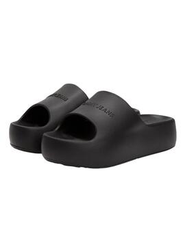 Sandales Tommy Jeans Chunky Pool noires pour femmes